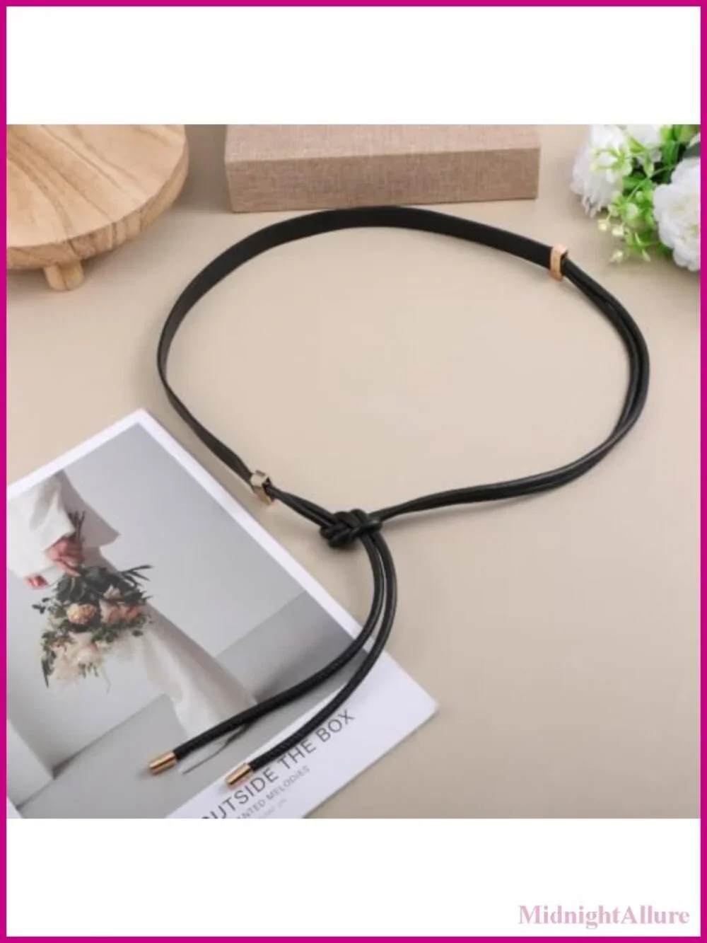 Faux Leather Knotted Wrap Belt Women Thin Tie Waist Belt